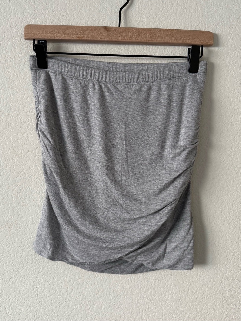 Bella Luxx Los Angeles Light Gray Ruched Women’s Mini Skirt, S